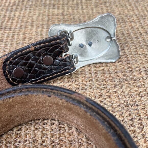Vintage Textan Western Braided Belt & Bronco Buckle - Picture 3 of 7